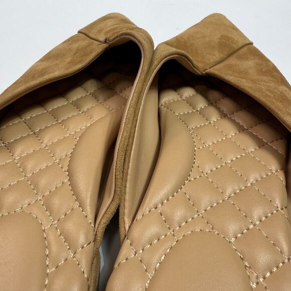 Birdies The Swan Golden Oak Suede Pointed Toe Mule Size 8.5 Slipon Comfort READ - Picture 13 of 16